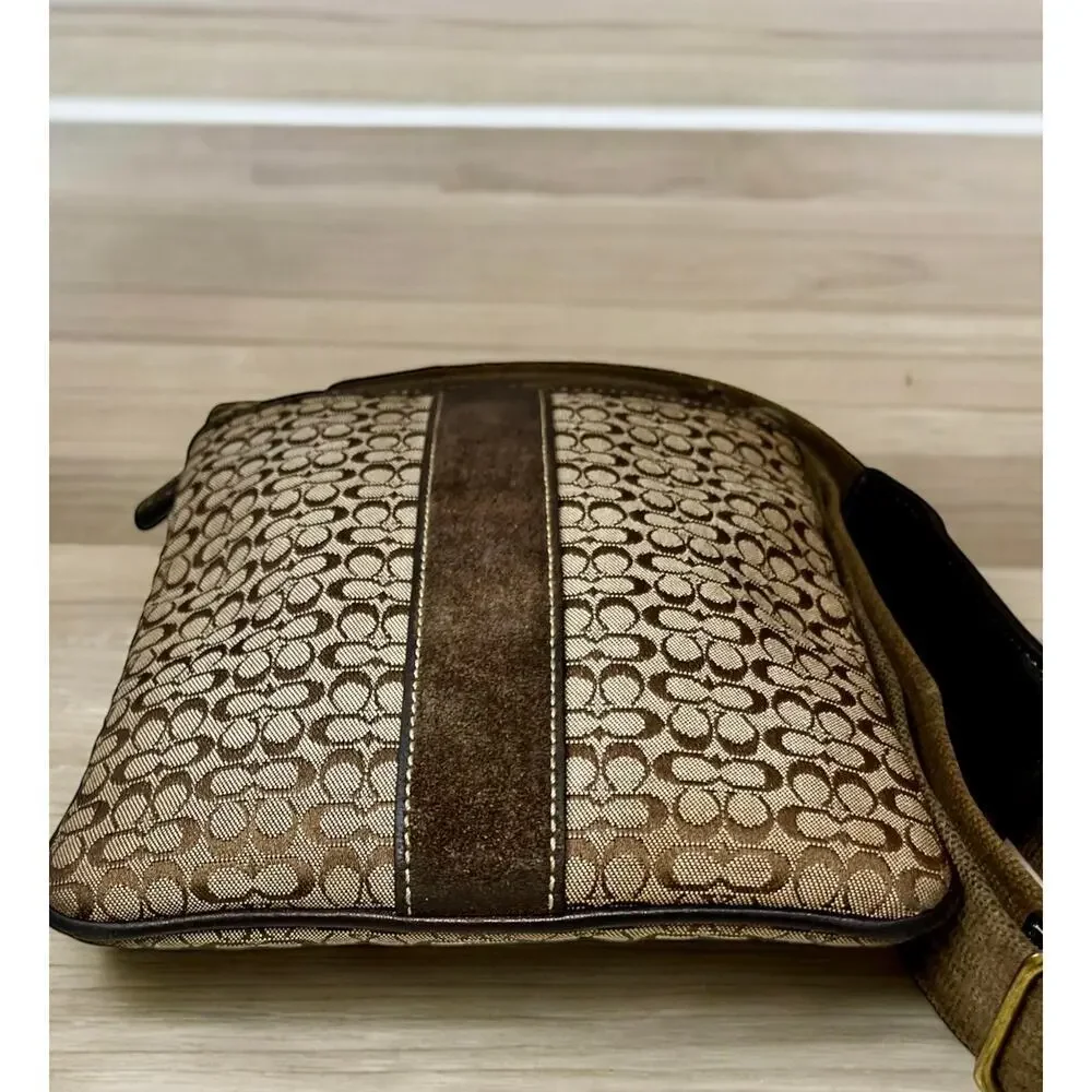 Y2K Coach Mini Signature Slim Swing Pack Crossbody Bag
